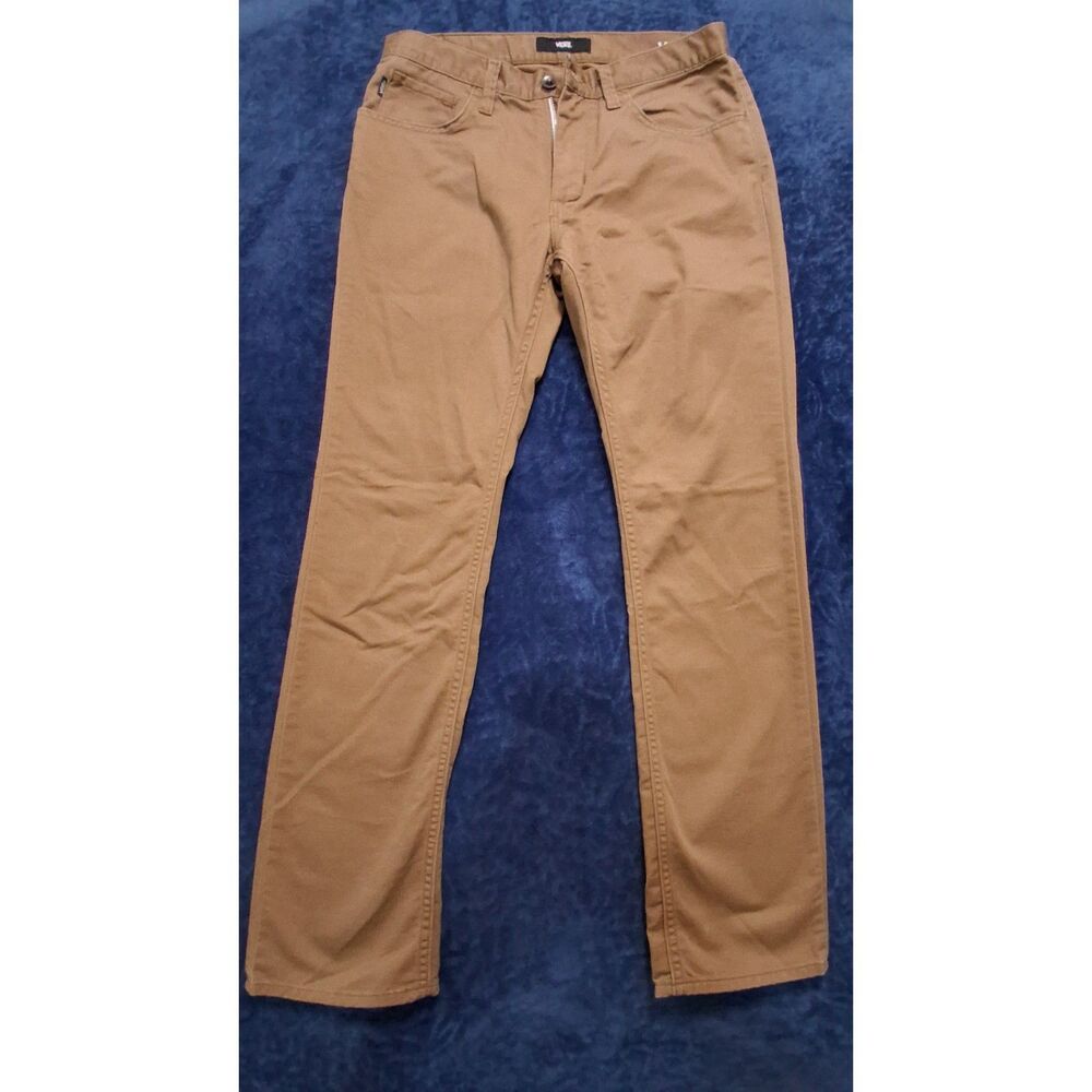 Vans Men’s Chino Pants Size 29 Brown Tan Slim Straight Stretch Casual